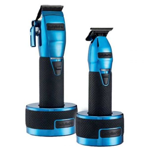 BaBylisspro Boost FX Limited Edition Blue Clipper, Trimmer & Charging Bases -FXHOLPKCTB-BC