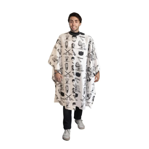 Barber Motif Cutting Cape