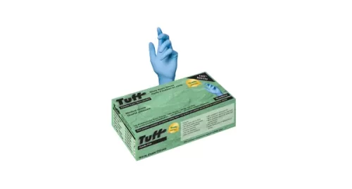 Tuff Blue Nitrile Exam Gloves, Powder-Free, Medical Grade Medium